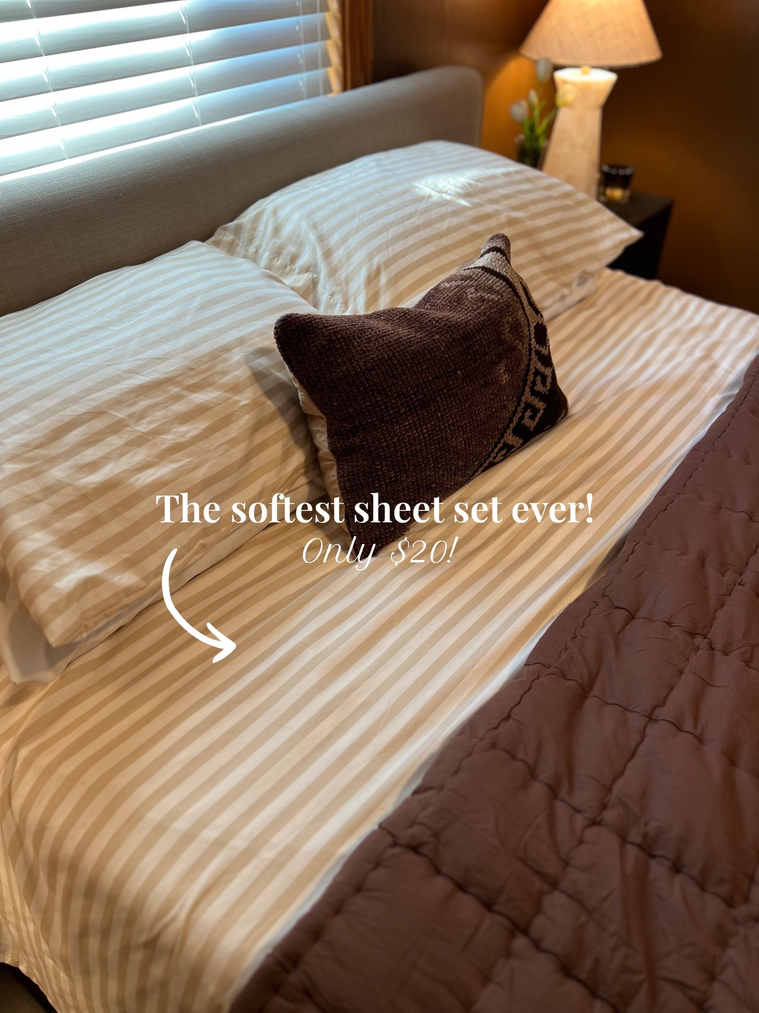 I snagged these as soon as I saw them! You can’t beat $20 and they are super soft!

Strip sheets/ target/ brown bedding

#LTKSaleAlert #LTKHome