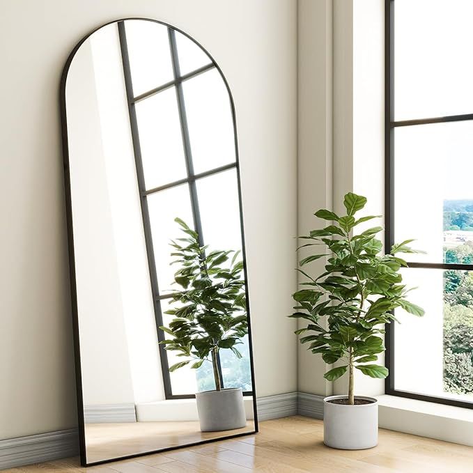 Easly 71"x30" Extra Large Arched Full Length Mirror - Leaning Mirror Arch Wall-Mounted Mirrors - ... | Amazon (US)