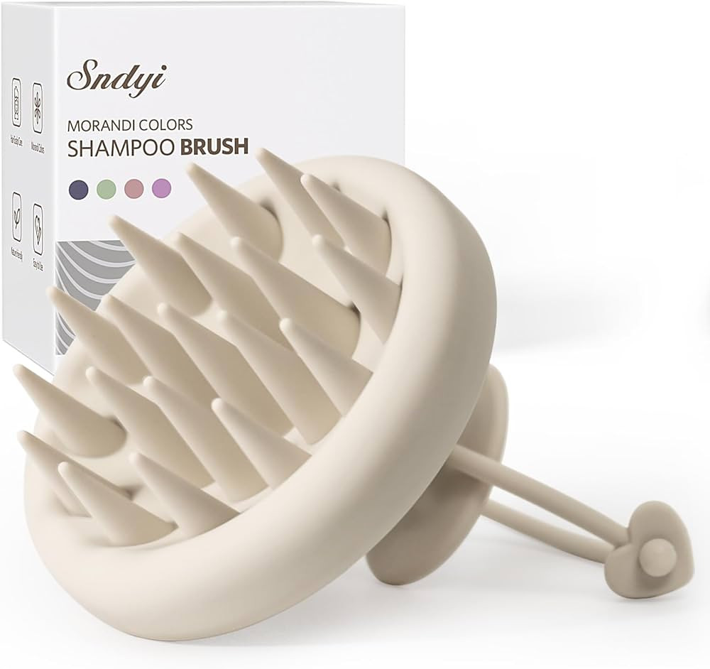 Sndyi Silicone Scalp Massager Shampoo Brush, Hair Scrubber with Soft Silicone Bristles, Scalp Scr... | Amazon (US)
