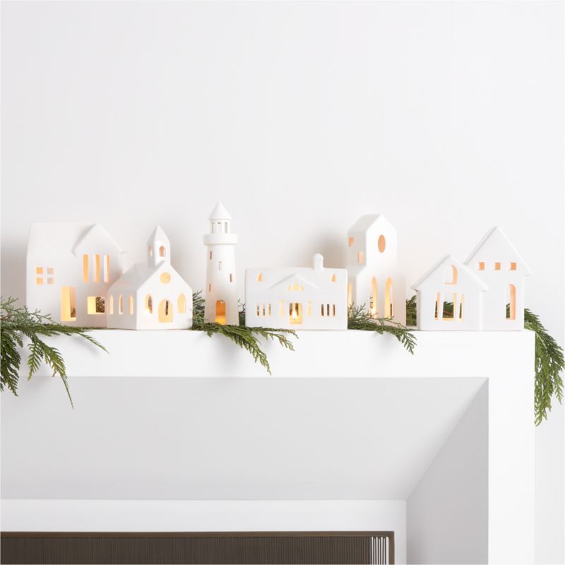 White Ceramic Houses | Crate & Barrel | Crate & Barrel