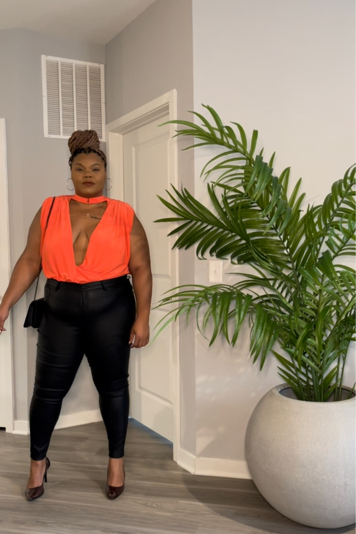 I’m wearing this bodysuit backwards in this photo! I don’t I’d ever wear it forward again lol. Instant date night vibes! 

#LTKstyletip #LTKcurves #LTKshoecrush
