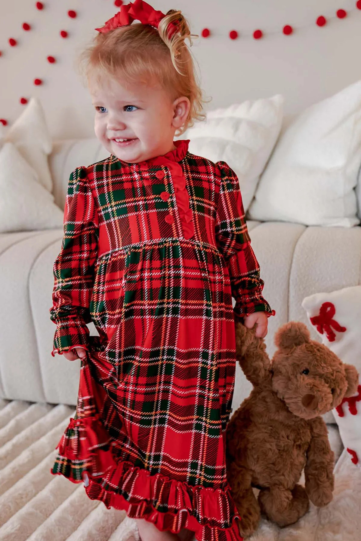Girls' Christmas Nightgown | Plaid Tidings | Caden Lane