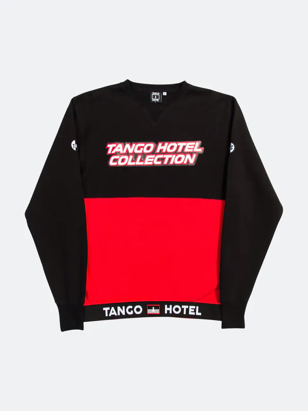 Tango Hotel Motorcross Crew Sweatshirt - Black/Red - XXL | Verishop