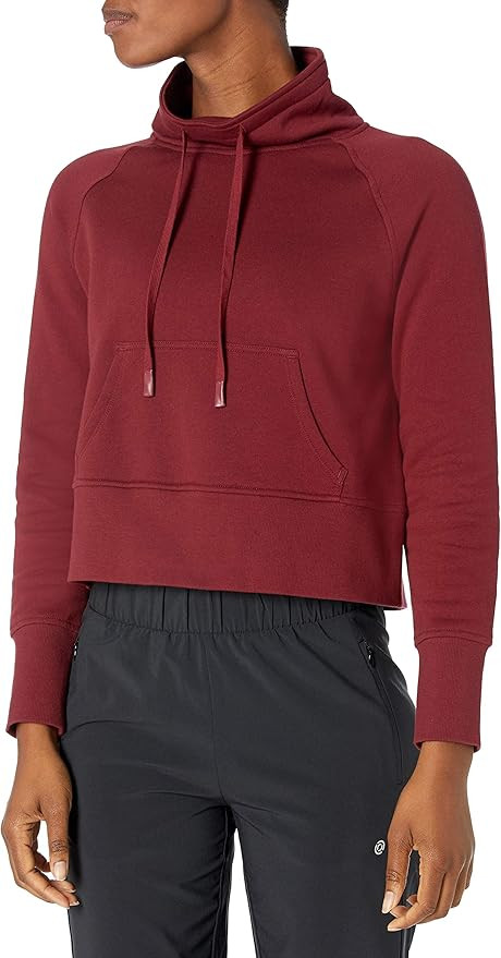 Core 10 Women's Super Soft Fleece Cropped Length Cowl Neck Sweatshirt | Amazon (US)