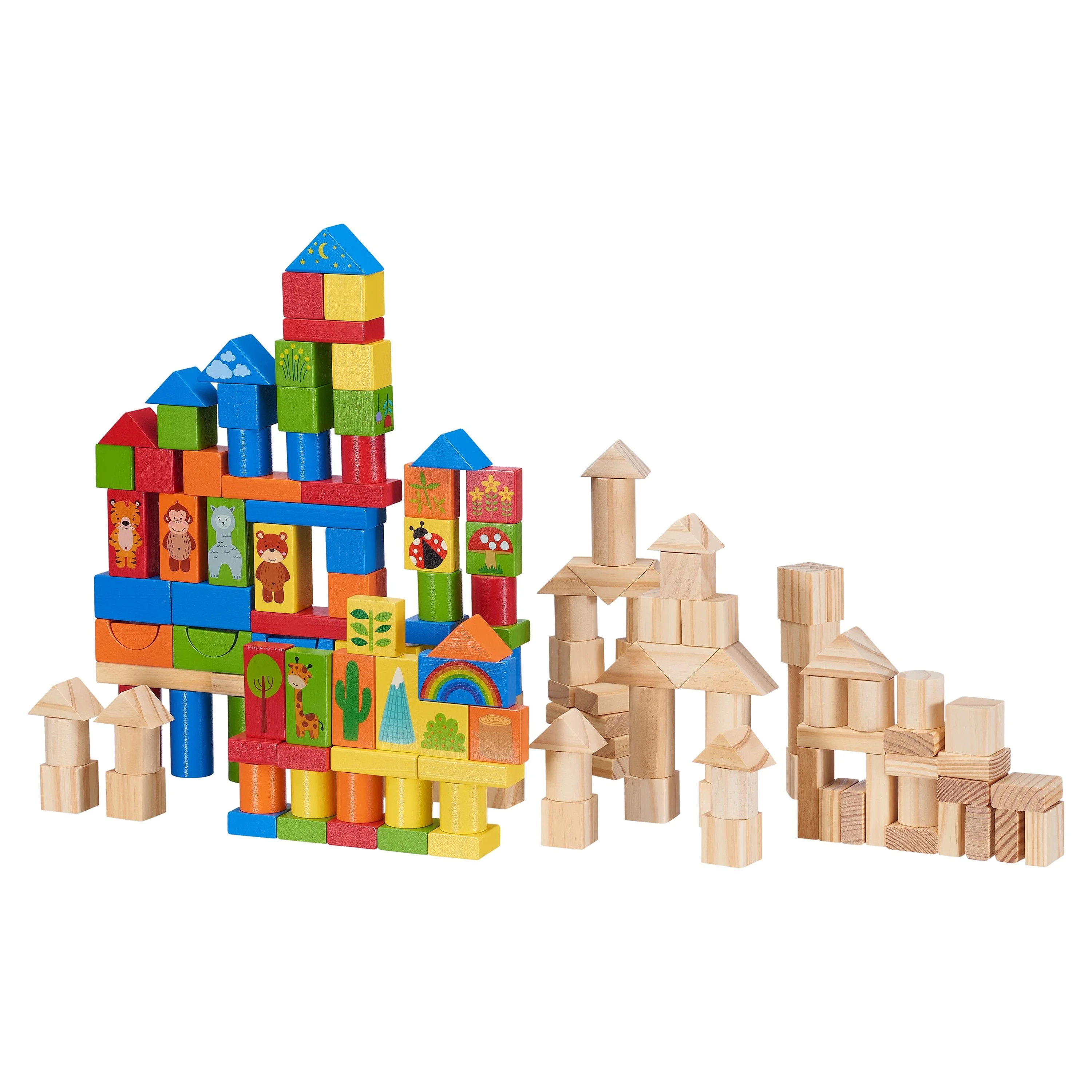 Spark Create Imagine Wood Building Blocks, 150 Pieces, Baby and Toddler Toys | Walmart (US)