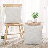 Deconovo Decorative Cushion Cover Throw Pillowcase with Invisible Zipper Pattern Pillow Shams Light  | Amazon (US)