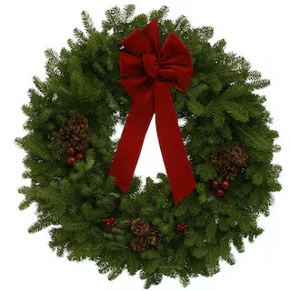 30 in. Balsam Fir Classic Fresh Wreath : Multiple Ship Weeks Available | The Home Depot