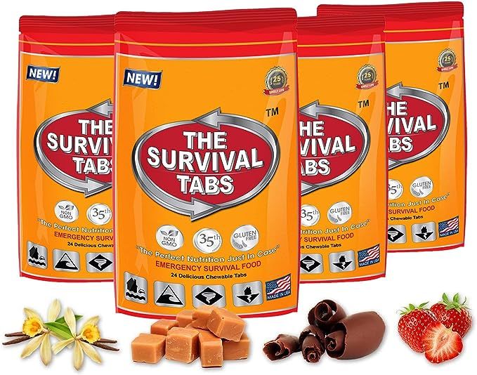 THE SURVIVAL TABS 8-Day Food Supply 96 Tabs Emergency Food Replacement Disaster Preparedness for ... | Amazon (US)