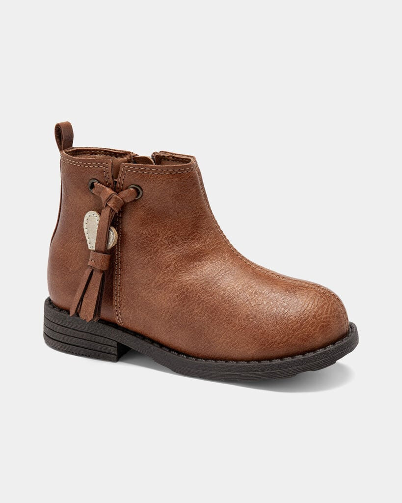 Carter's toddler girl tassel zip-up boots 10 Brown | Carter's Inc