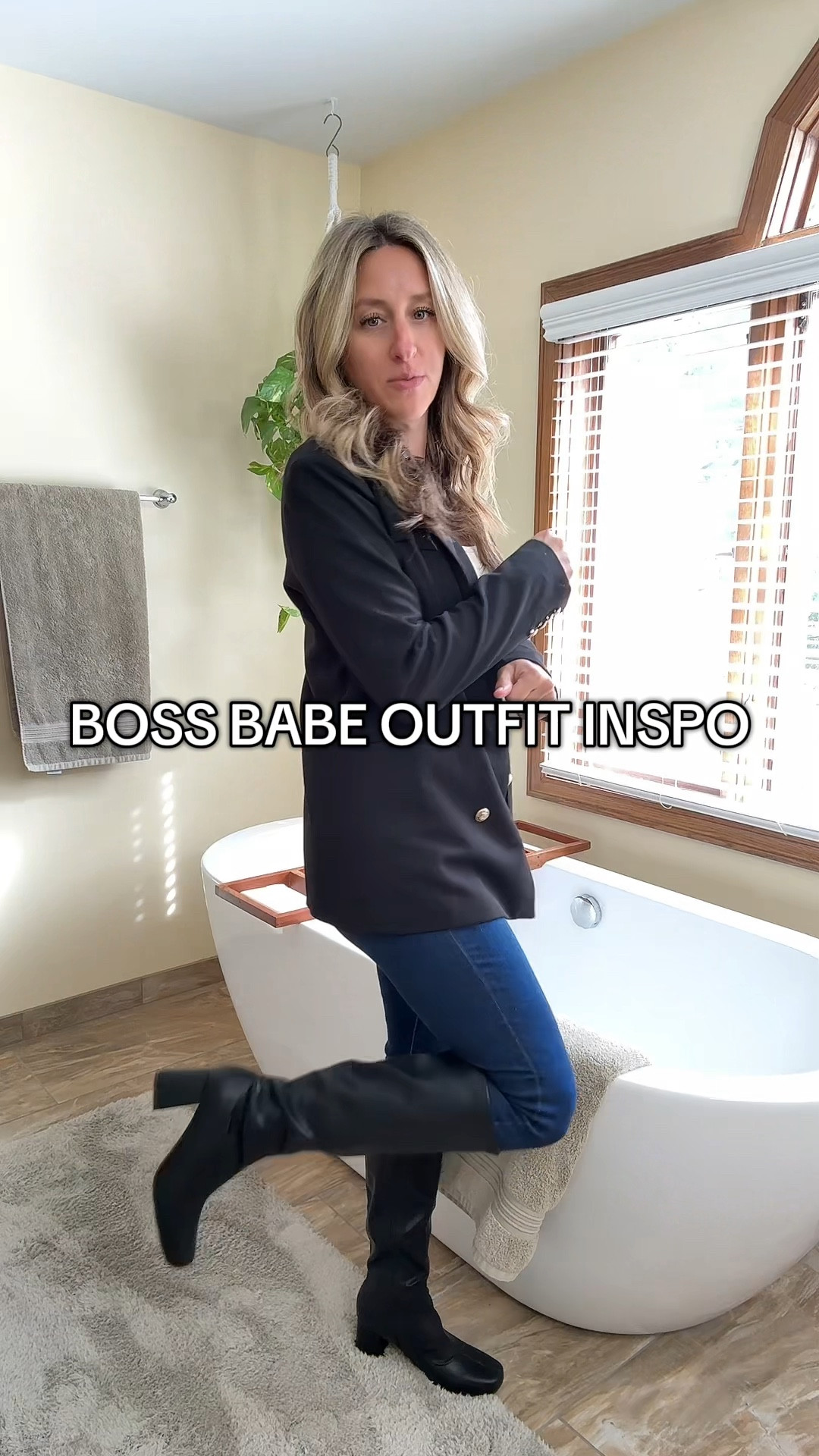 This entire outfit is giving total boss babe vibes and I’m here for it! Blazer, snatched long sleeve body suit, knee high boots and jewelry make this outfit a win! Outfit inspo for casual day at work or when you just want to kick it up a notch! #bossbabe #boots #bodysuit #workwear #blazer #OOTD #outfitinspo  @Dream Pairs @O QQ @PAVOI  

#LTKWorkwear #LTKShoeCrush #LTKFindsUnder50
