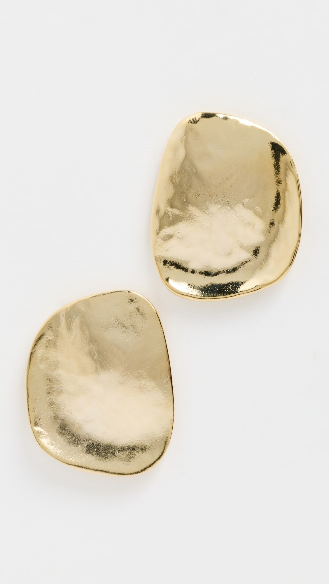 Gold Hammered Dapped Disc Earrings | Shopbop