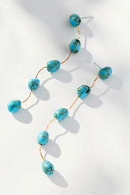Ettika Dripping Turquoise Delicate Drop Earrings | Anthropologie (US)