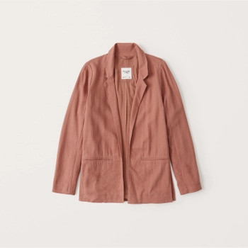 Linen-Blend Blazer | Abercrombie & Fitch (US)