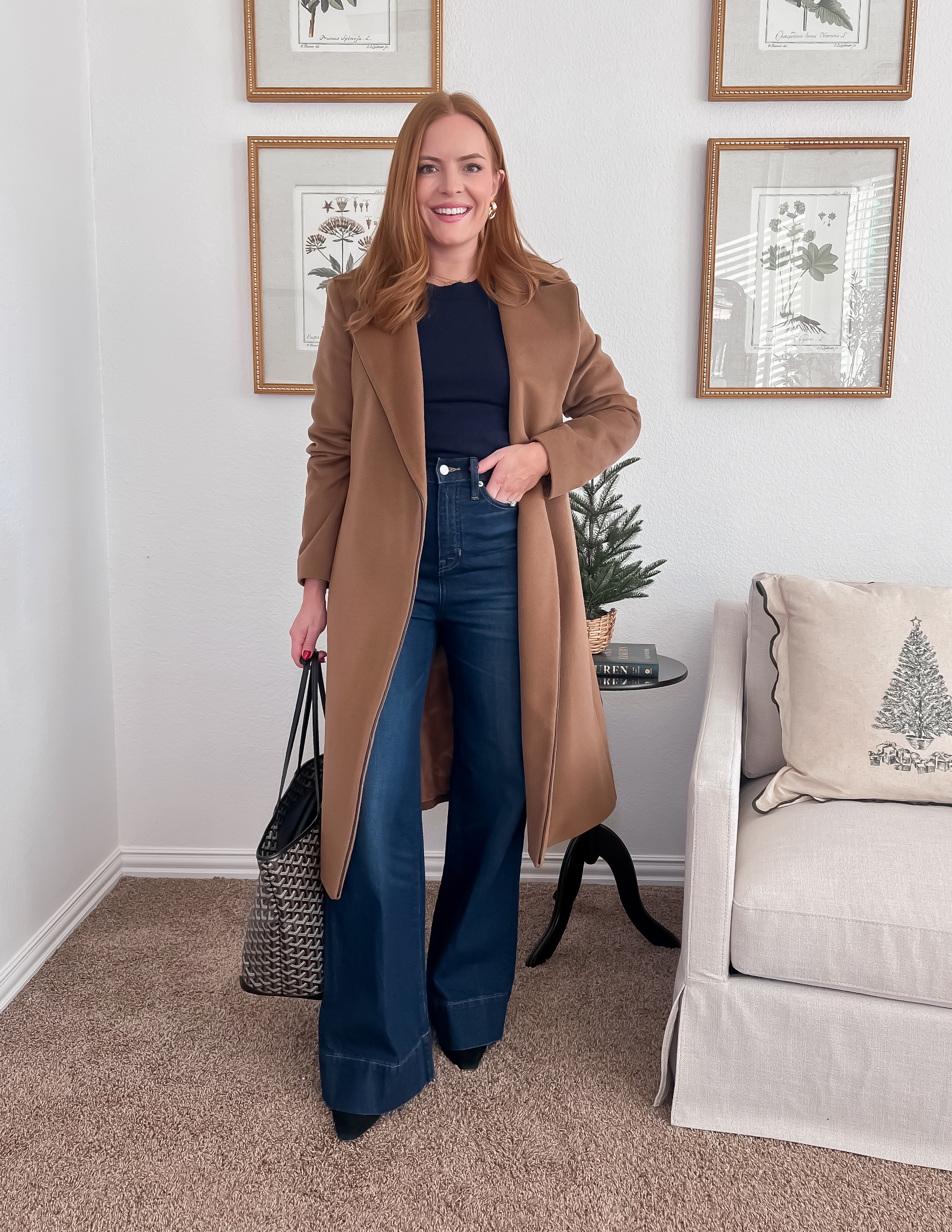 Winter work outfits | These jeans never fail me! I love the monochromatic look here when I paired them with a navy J.Crew cashmere sweater. Warm, cozy, and professional. 

#LTKStyleTip #LTKSeasonal #LTKWorkwear