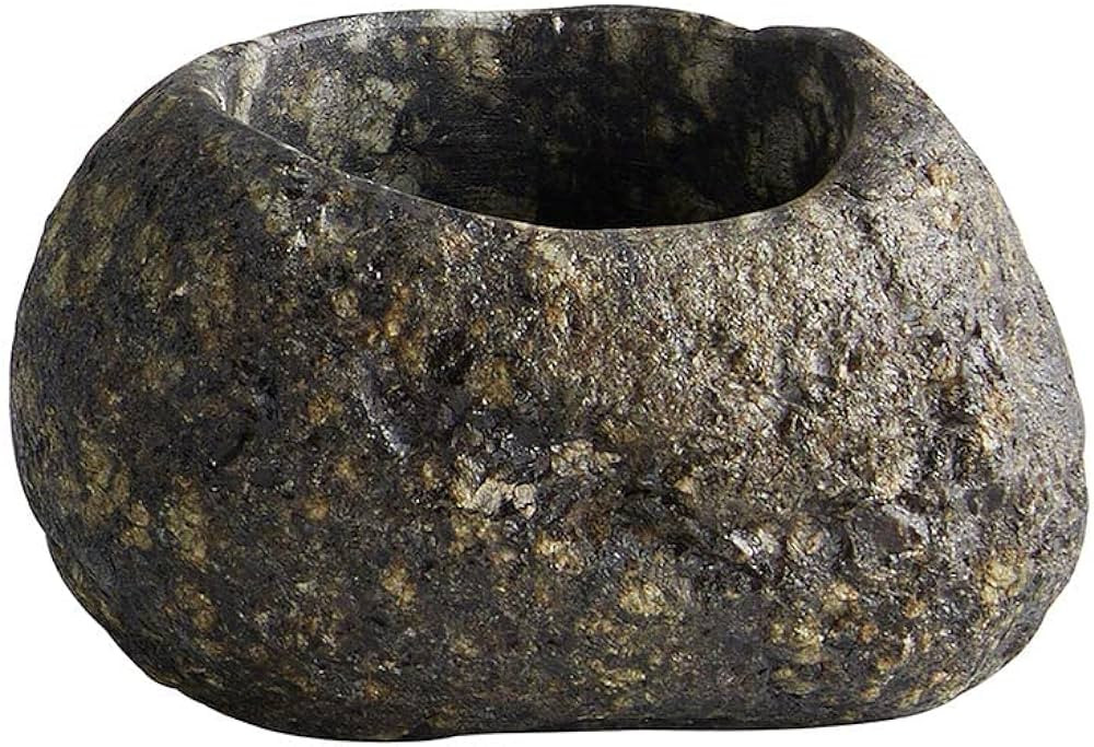 47th & Main Stone Decorative Bowl Home Décor for Table, 5: Dia x 3" W x 2" H, Speckled Grey | Amazon (US)