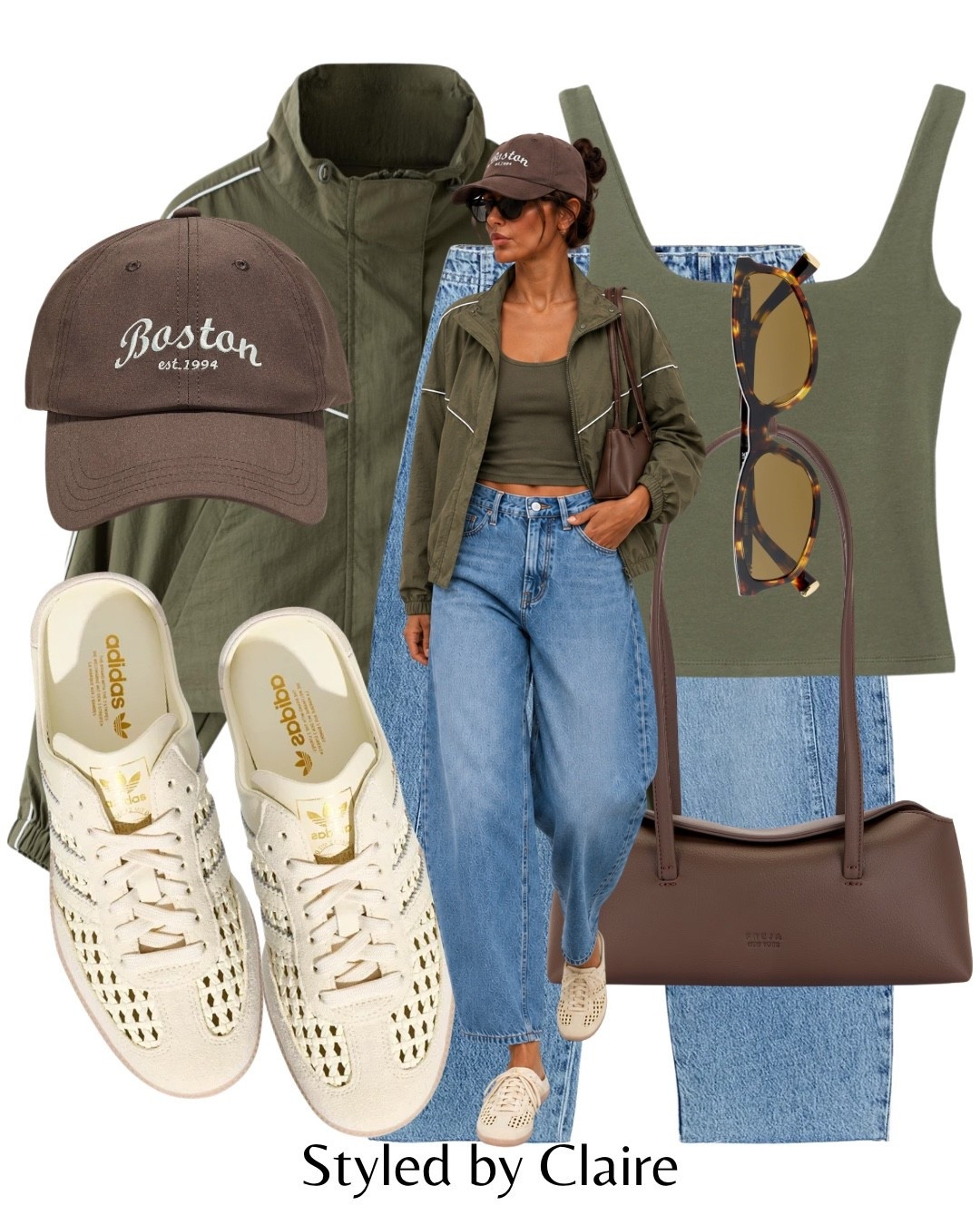 KHAKI WINDBREAKER OUTFIT🧚🏼
Tags: new in jacket funnel neck barrel jeans Zara tank top Stradivarius adidas samba og mules Freja New York leather bag cap miu miu sunglasses fashion airport outfit cool girl city break autumn transition style

#LTKstyletip #LTKautumn #LTKshoes