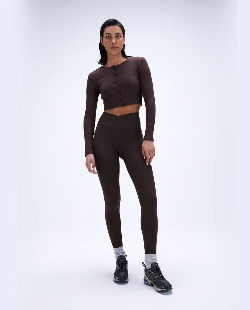 Ultimate Wrap Over Leggings - Coffee Bean | Adanola UK