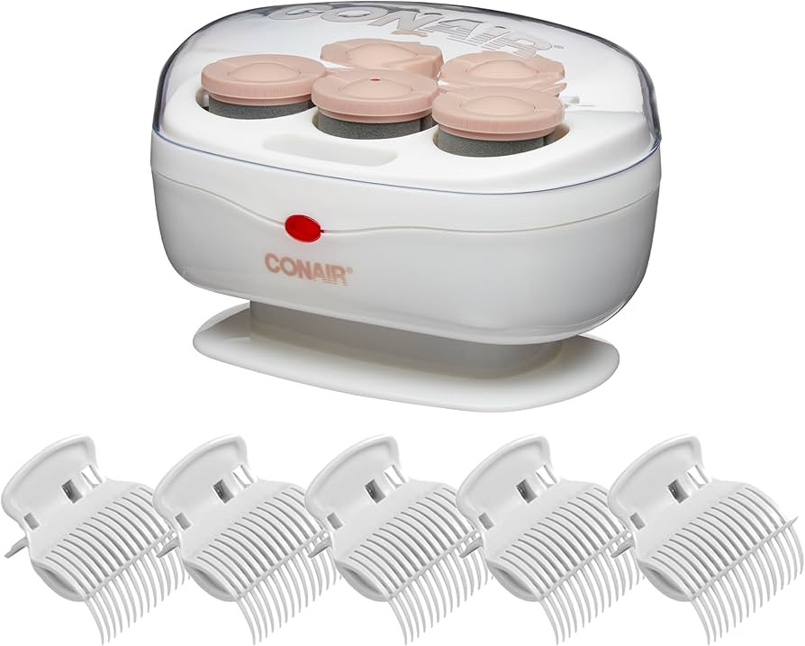 Conair Double Ceramic Hot Rollers for Long, Medium, and All Hair - Hair Curler - Hair Roller Clip... | Amazon (US)