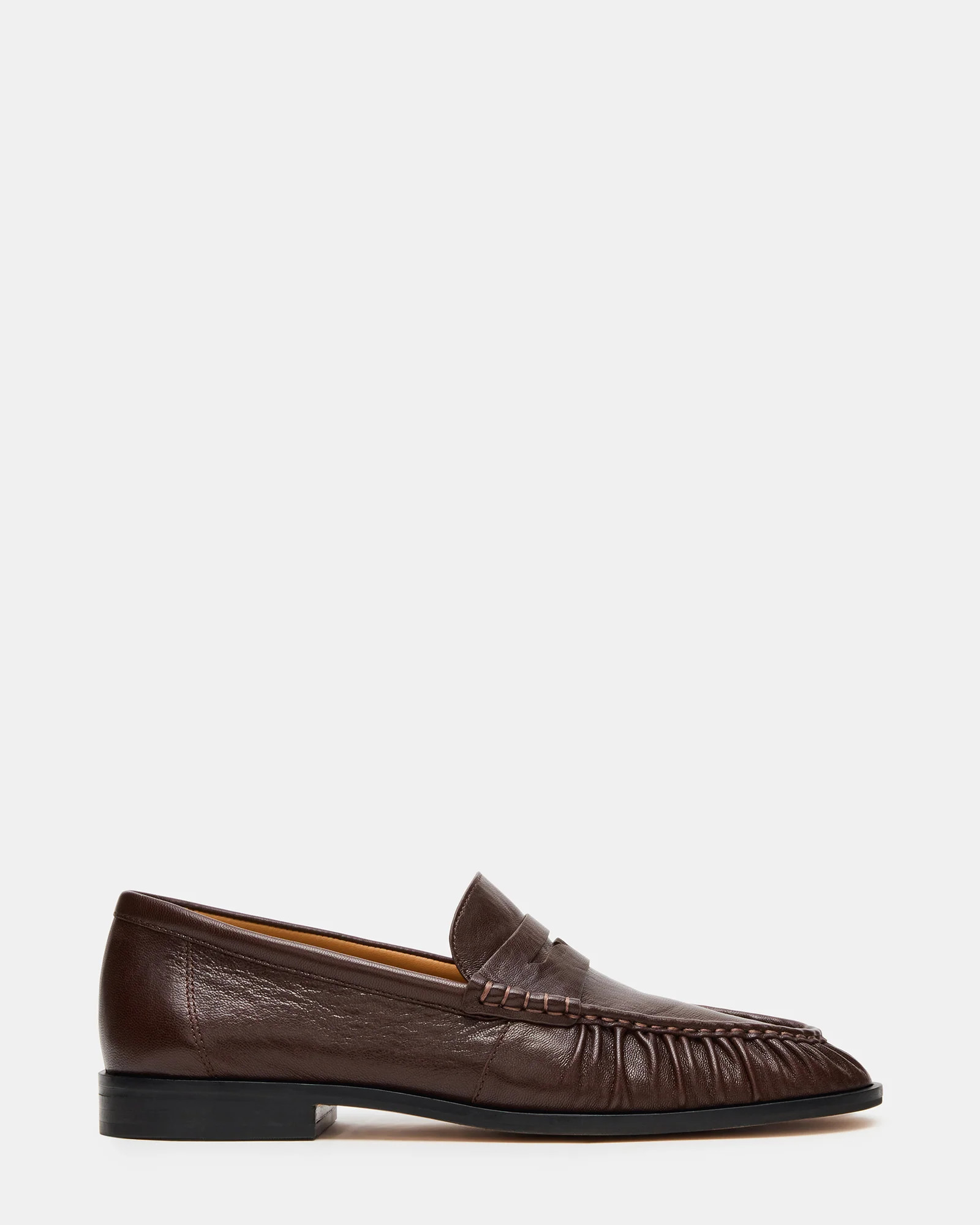 QUINCEY Brown Leather Slip-On Men's Loafer | Steve Madden (US)