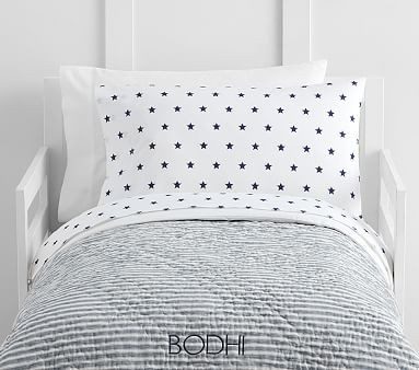 Montauk Belgian Flax Linen Toddler Quilt | Pottery Barn Kids