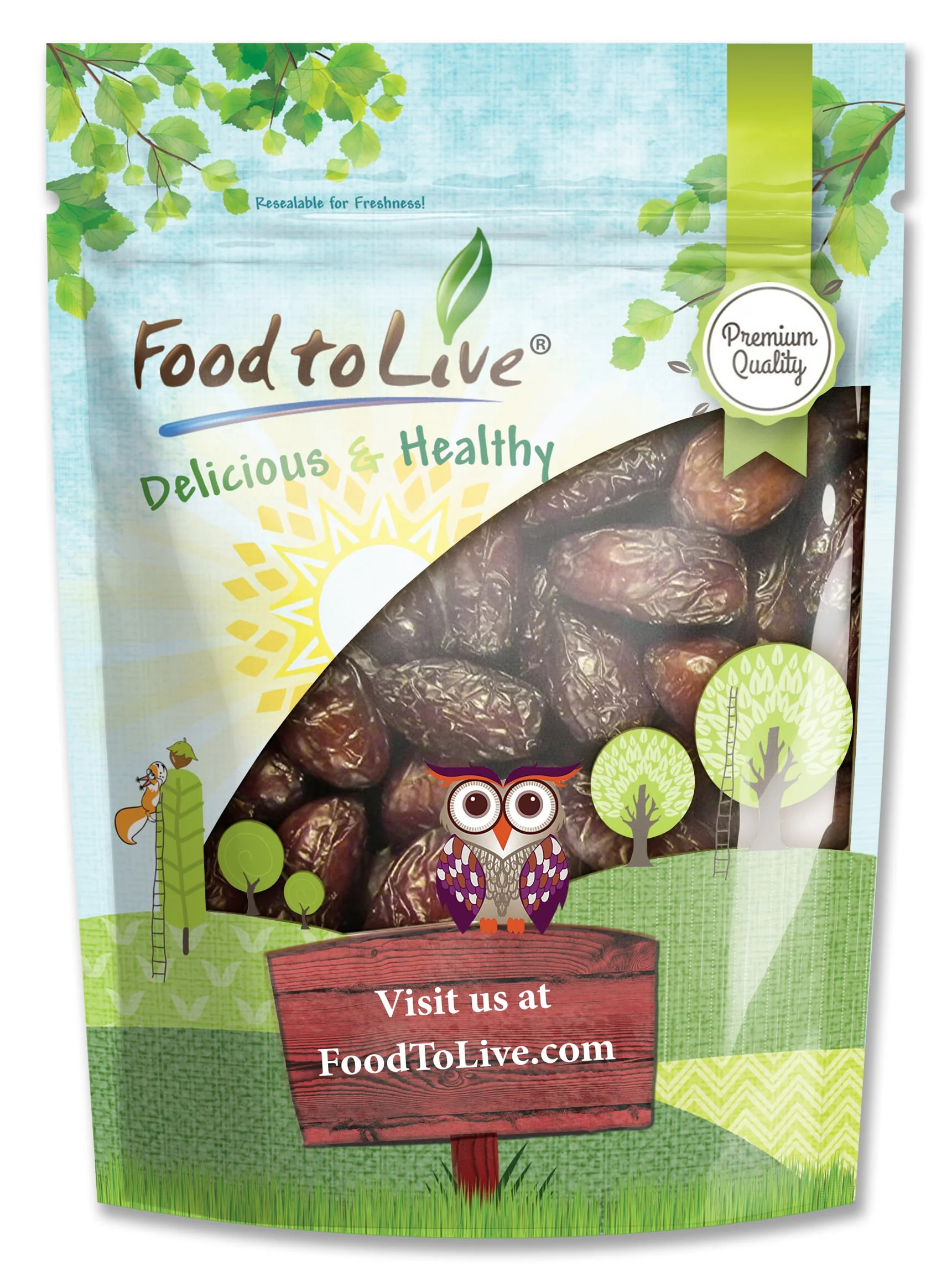 Medjool Dates, 1 Pounds — Raw, Vegan — by Food to Live | Walmart (US)