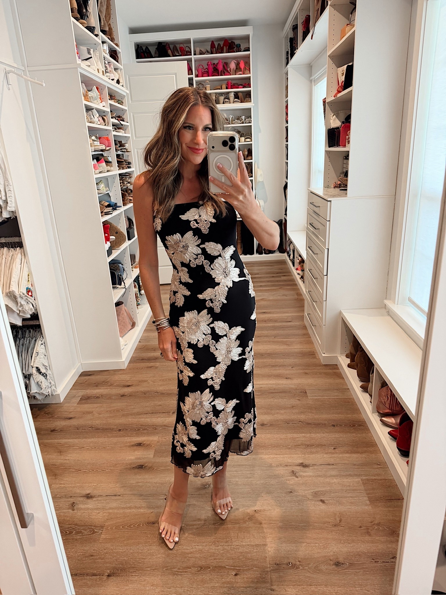 In a small dress, heels and accessories- fits tts.

#LTKgrwm #LTKSeasonal #LTKootd