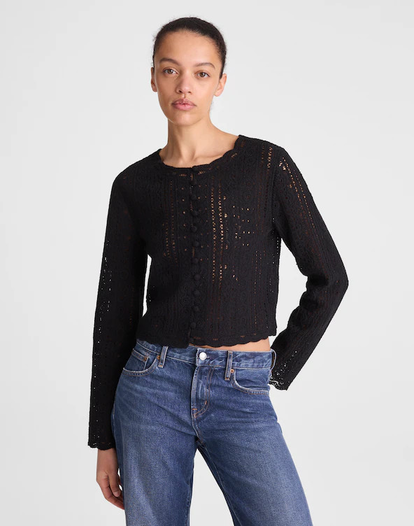 Open-Knit Lace Cardigan | Madewell