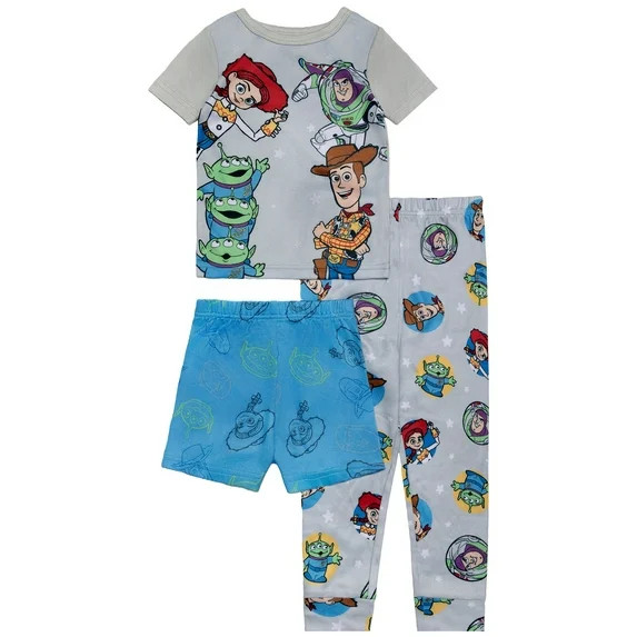 Character Toddler Top, Pants and Shorts Pajama Set, 3-Piece, Sizes 12M-5T | Walmart (US)
