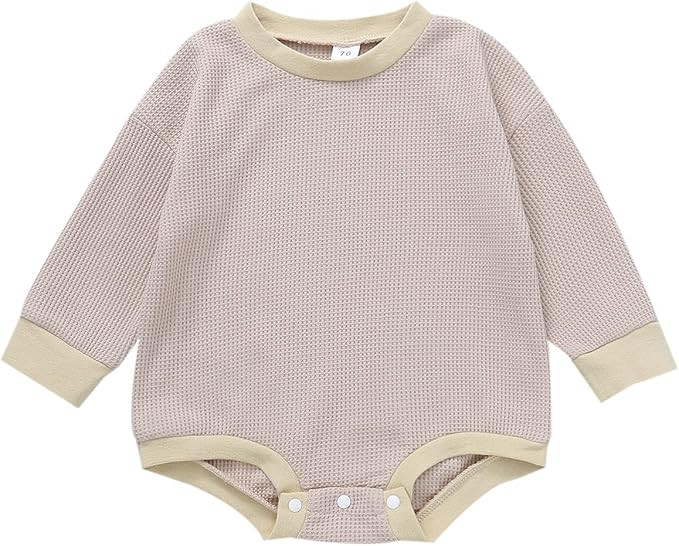 Baby Girl Boy Crewneck Sweatshirts Oversized Knit Sweater Shirts Long Sleeve Romper Pullover Top ... | Amazon (US)