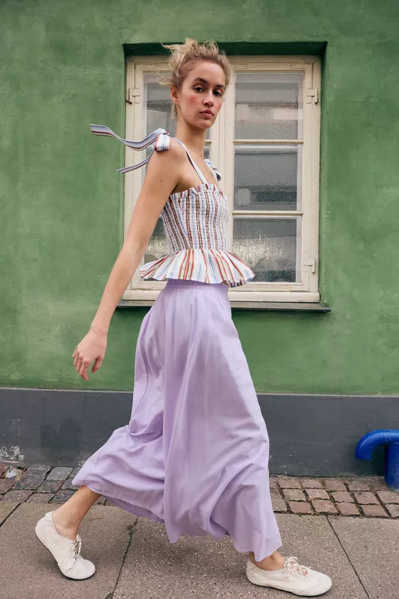 LAYERED MIDI SKIRT | Zara US