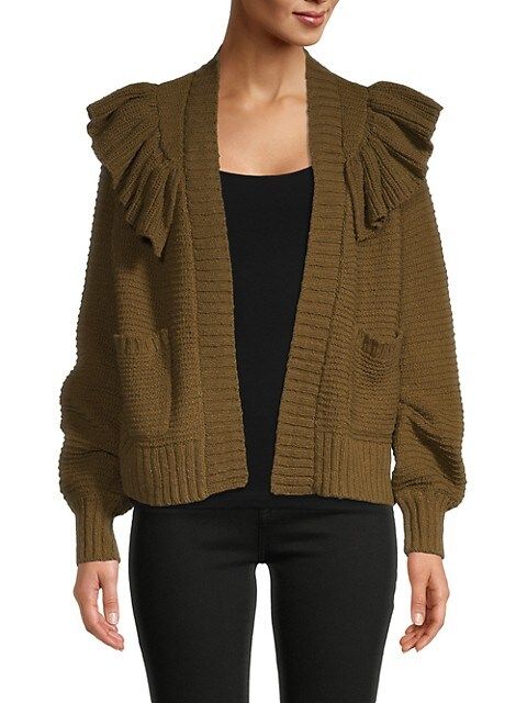 Madewell Ruffle Open-Front Cardigan on SALE | Saks OFF 5TH | Saks Fifth Avenue OFF 5TH