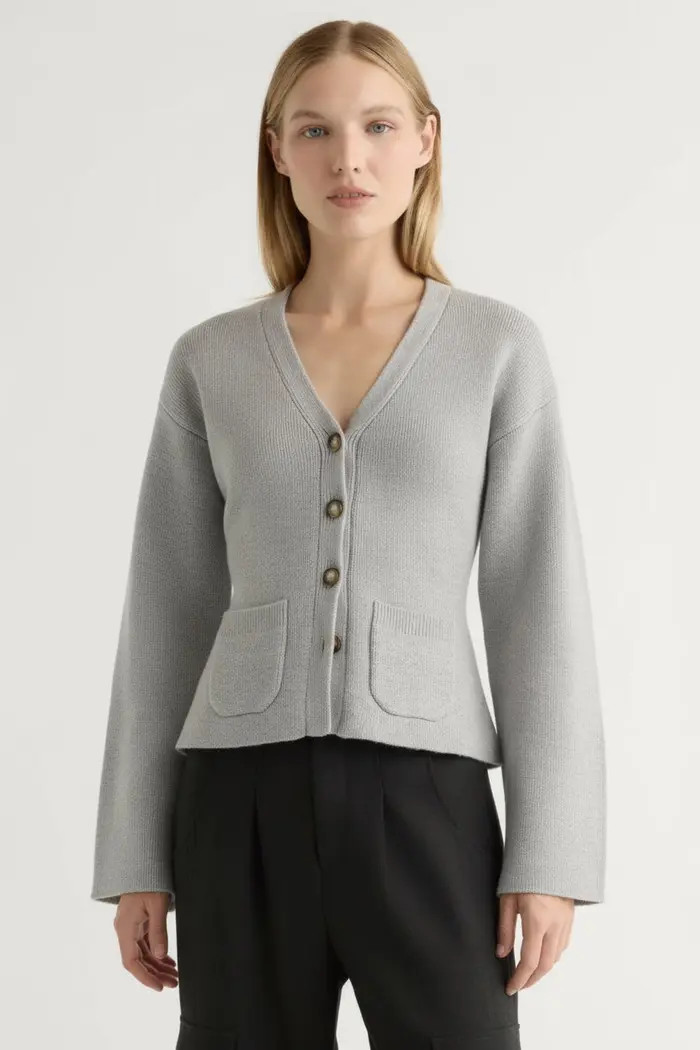 Elinor Organic Cotton Wool V Neck Cardigan | Nordstrom