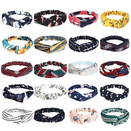 20 Pcs Boho Headbands for Women, Meartchy Vintage Womens Headbands, Head Bands Women Hair, Floral Vi | Walmart (US)