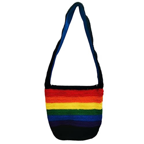 Crossbody Crochet Bag Purse, large crossbody crochet bag with metal snaps, crochet summer bag (Pr... | Amazon (US)