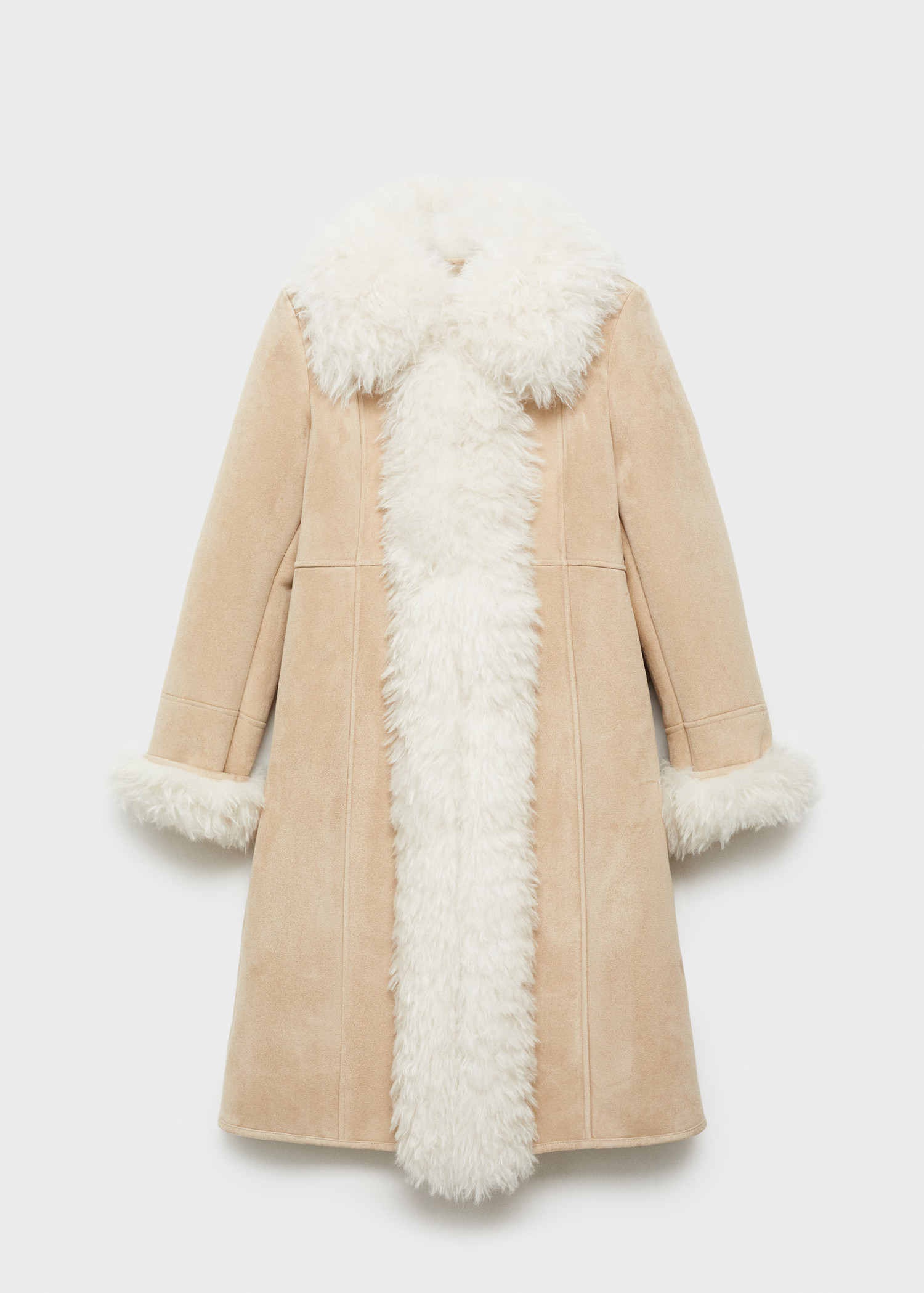Shearling-lined coat - Women | MANGO USA | Mango (US/MX/AU)