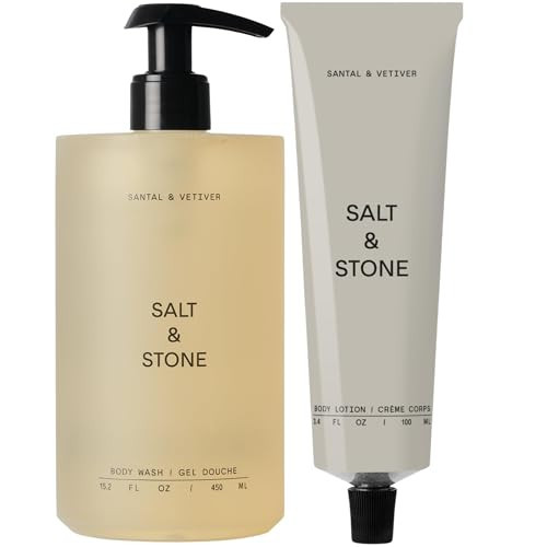 Salt & Stone Hydrating Gel Body Wash + Body Lotion | Santal & Vetiver | Amazon (US)