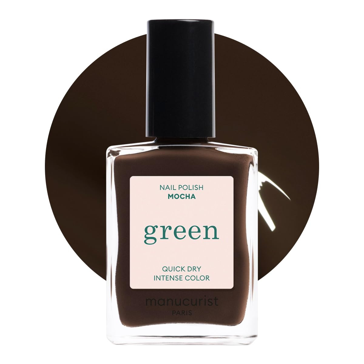 Manucurist Green Mocha Dark Brown Natural Nail Polish | Long Lasting Nail Polish and Quick Dry Na... | Amazon (US)