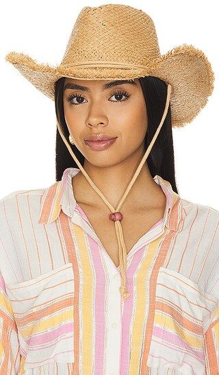 Fringe Cowboy Hat in Tan | Revolve Clothing (Global)
