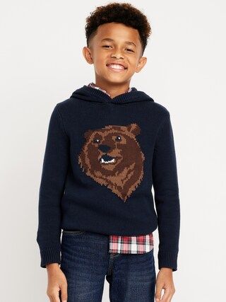 Printed Sweater-Knit Pullover Hoodie for Boys | Old Navy (US)