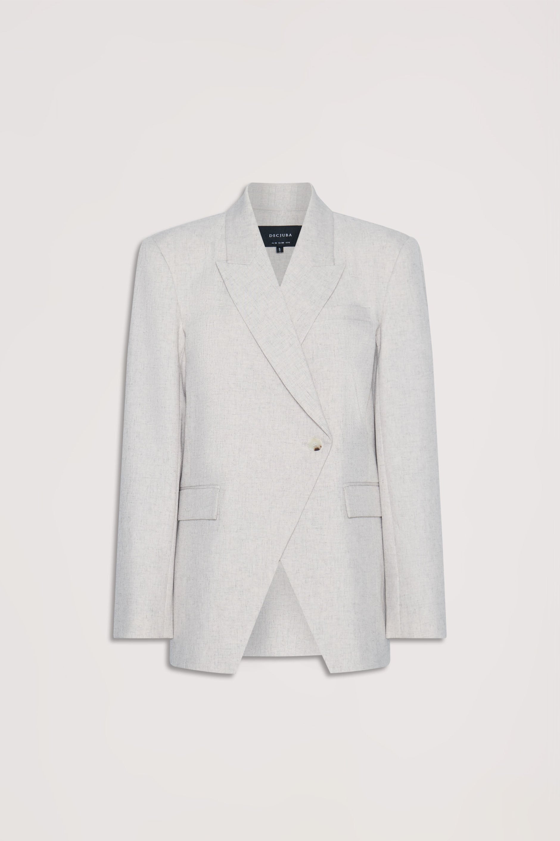 Mickela Tailored Blazer - Cross Dye Neutral | DECJUBA | DECJUBA