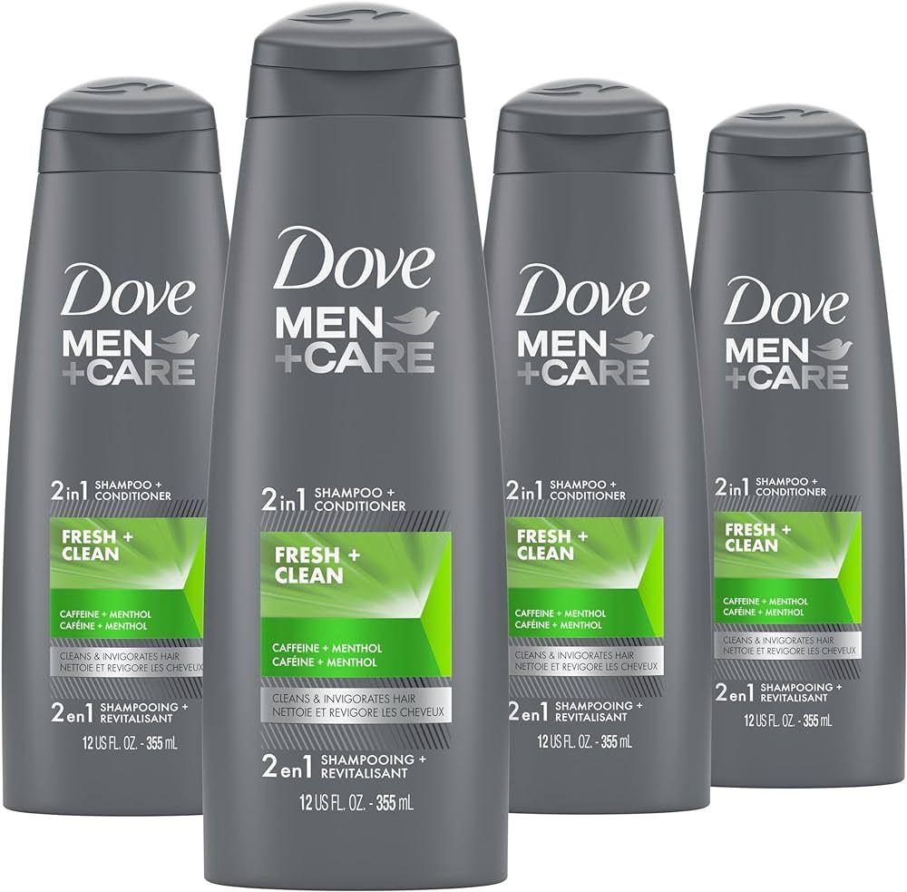 DOVE MEN + CARE Fortifying 2-in-1 Shampoo and Conditioner Fresh and Clean with Caffeine 4 Count F... | Amazon (US)