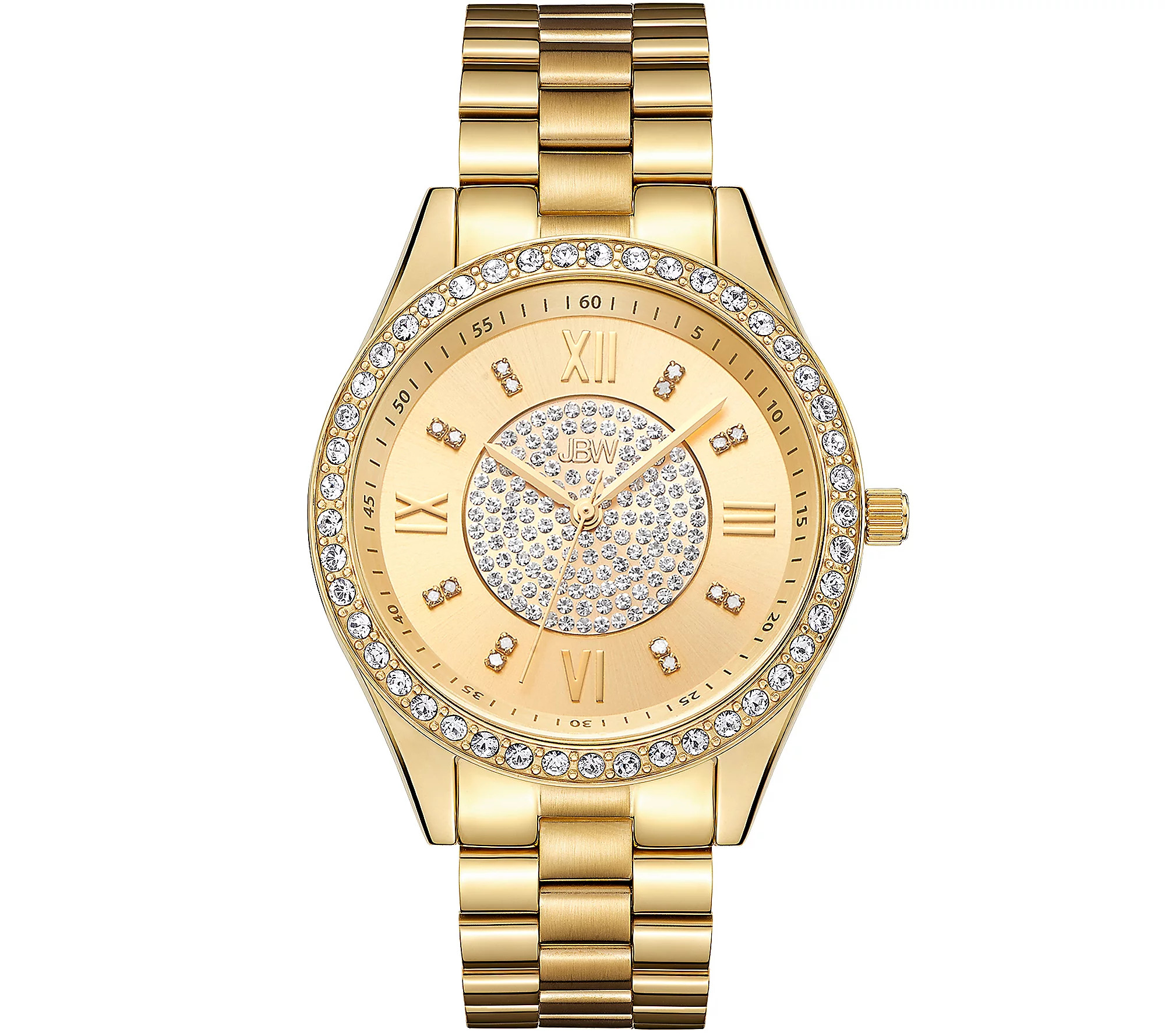 JBW Mondrian Women's Diamond 18K Gold P lated W atch | QVC