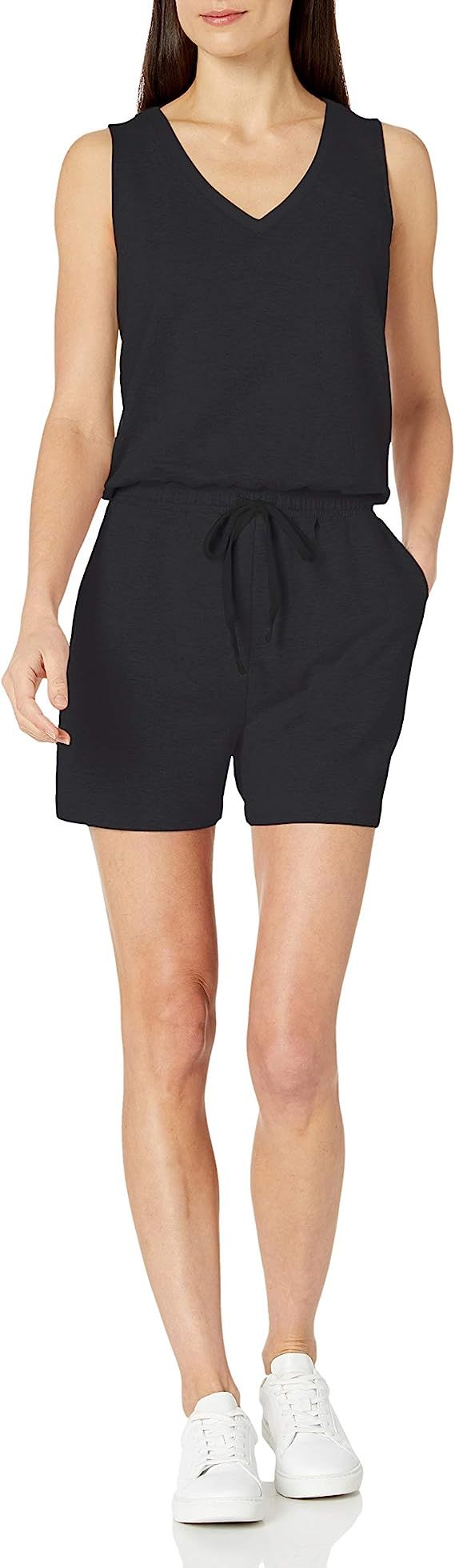 Amazon Essentials Women's Studio Terry Fleece Romper | Amazon (US)