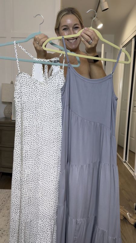 Loving these two maxis for summer! They’re so flowy and feminine and easy to style! I’m in a small in both since the waists are Freeform and the lengths are perfect! 

#LTKStyleTip #LTKFindsUnder50 #LTKVideo