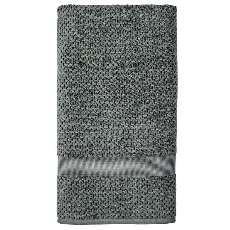 Better Homes & Gardens Signature Soft Cotton Popcorn Textured Bath Sheet, Grey Flannel | Walmart (US)