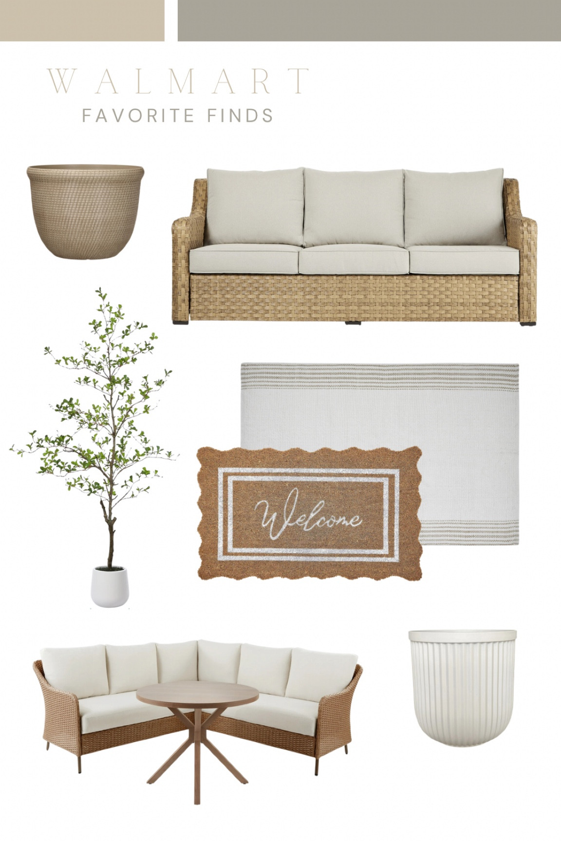 Obsessed with all of these Walmart outdoor finds! 

Outdoor furniture, patio furniture, patio table, outdoor sofa, outdoor sectional, planter, front porch mat, front porch decor, Walmart outdoor 

#LTKFindsUnder100 #LTKHome #LTKSaleAlert