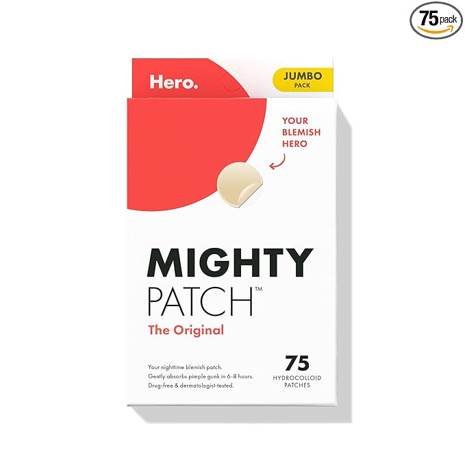 Mighty Patch Original Patch from Hero Cosmetics - #1 Hydrocolloid Acne Pimple Patches for Face, S... | Amazon (US)