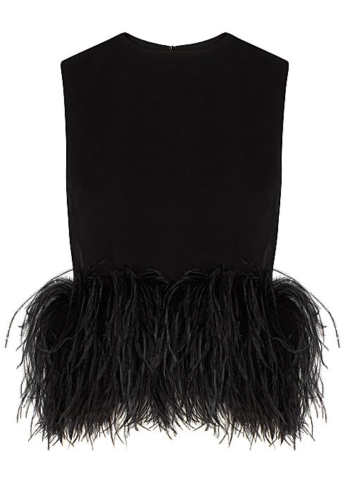 Dickinson feather-trimmed top | Harvey Nichols (Global)