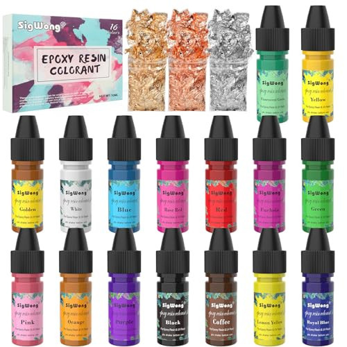 Epoxy Resin Pigment - 16 Colors Translucent Resin Colorant, Highly Concentrated Resin Dye for DIY Jewelry Making, AB Resin Coloring - 10ml | Amazon (US)