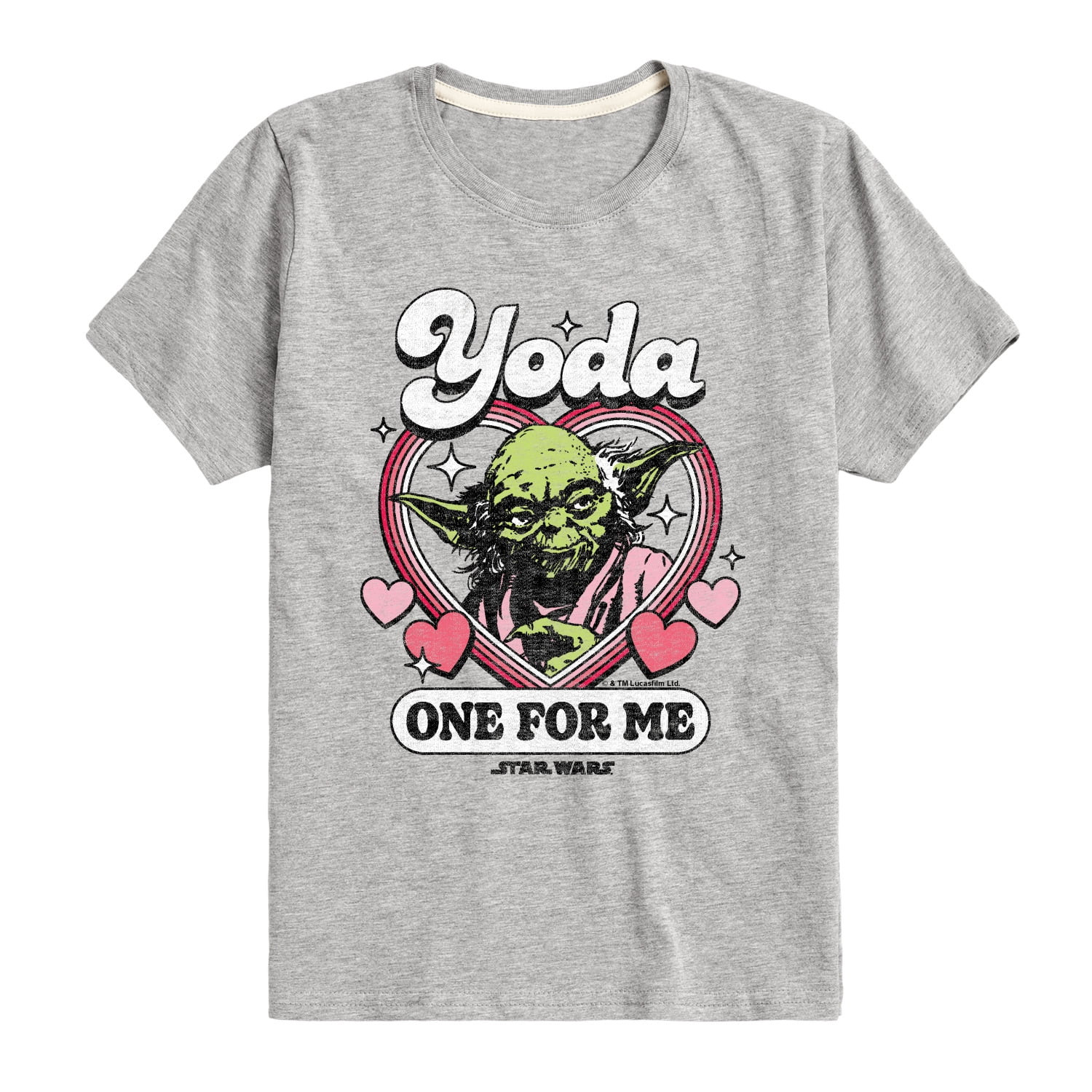 Star Wars - Valentine Yoda One For Me - Toddler And Youth Short Sleeve Graphic T-Shirt | Walmart (US)
